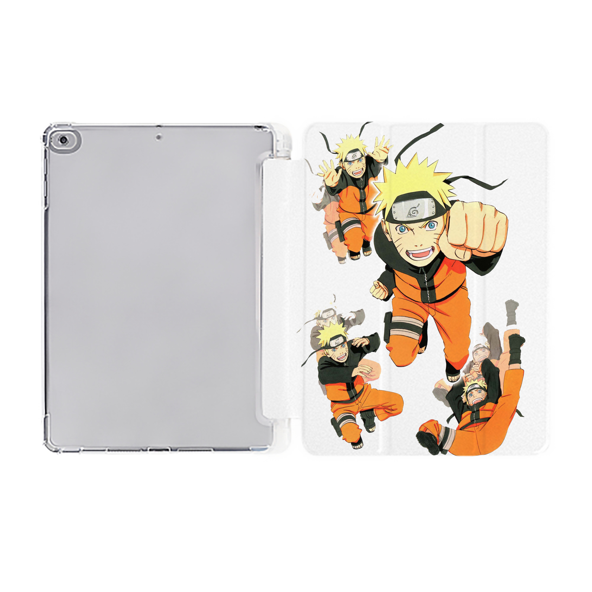 （画像用） NARUTO -ナルト- うずまき ナルト Uzumaki Naruto IPad ケース ペン収納付き 三つ折りスタンド PUレザー×シリコン 対応機種9.5/10.5/10.9インチ
